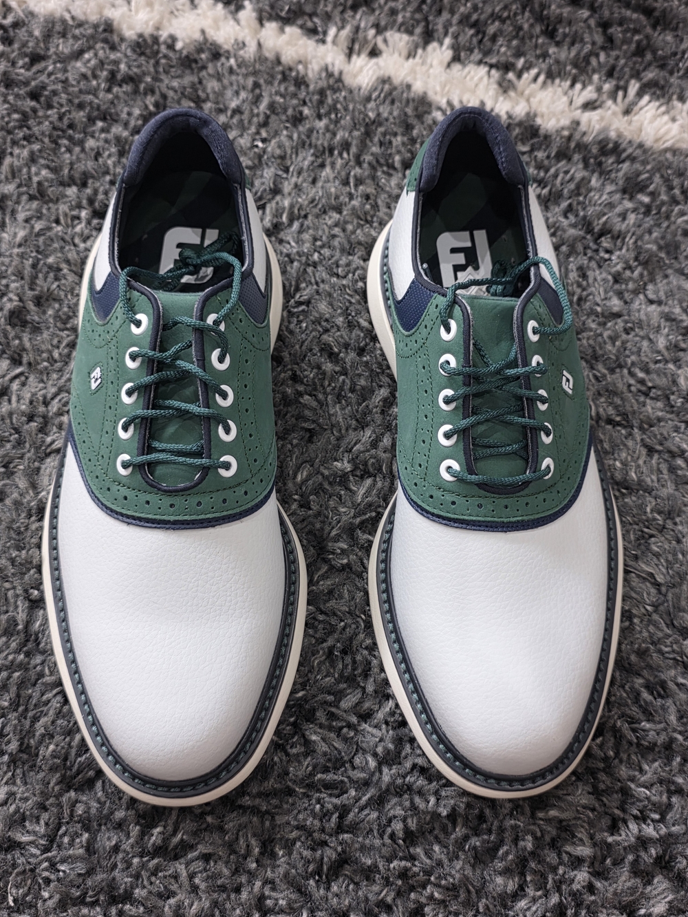 FootJoy Men’s Green and White Golf Shoes Size 9